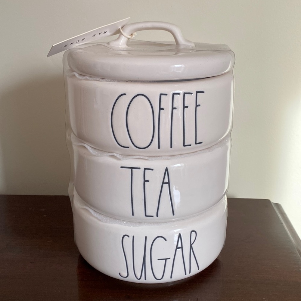 Rae Dunn Coffee, Tea and Sugar Holder